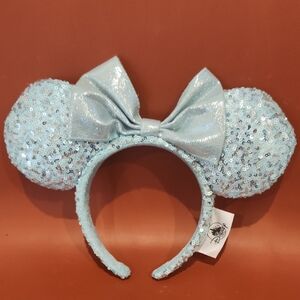 Disney Light Blue Sequin Minnie Mouse Ears